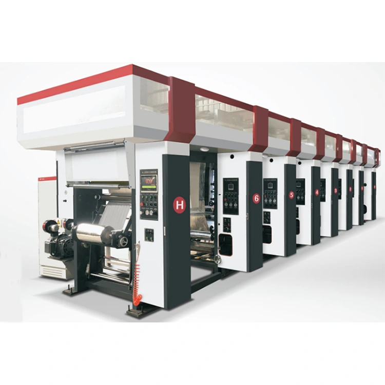 3-12 Colors Computerized Automatic Rotogravure Printing Machine Three Vector Motor