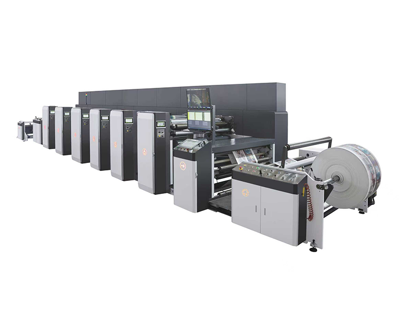 6 Colors Servo Motor Horizontal Flexo Printing Machine