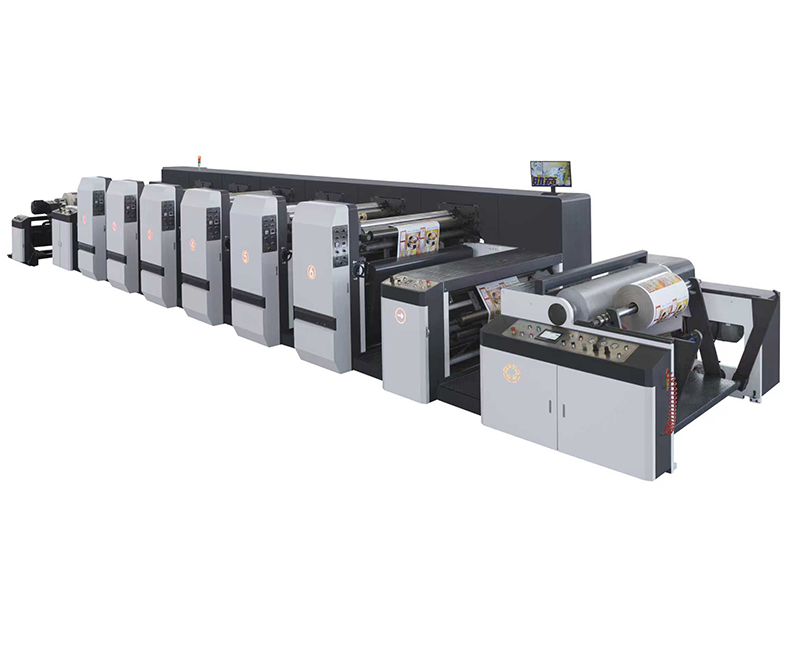 6 Colors Wide Horizontal Flexo Printing Machine