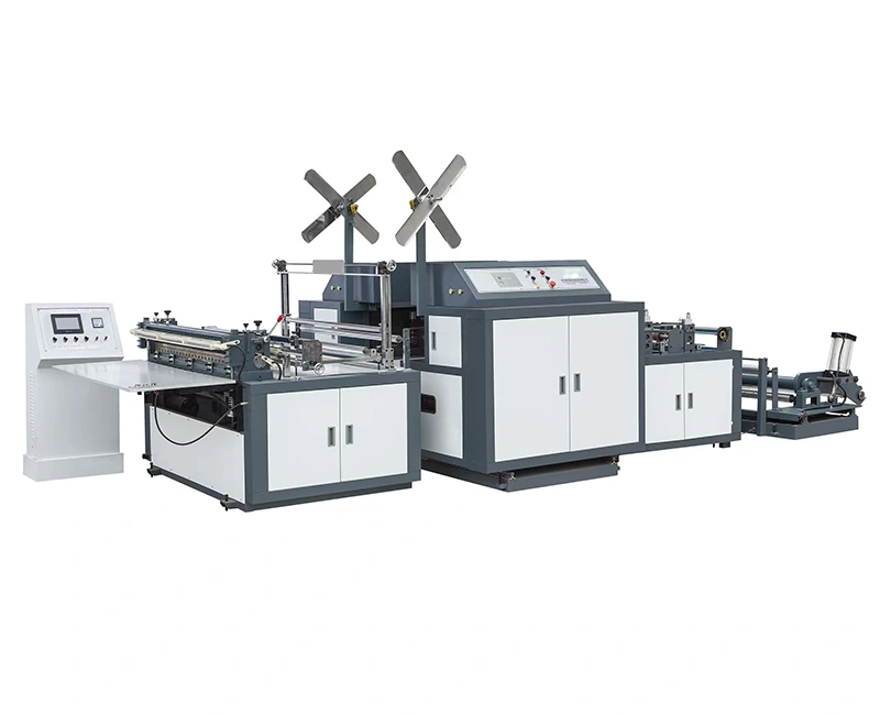 Fully automated Non-woven Sheet Cutting and Handle Loop Fixing Machine