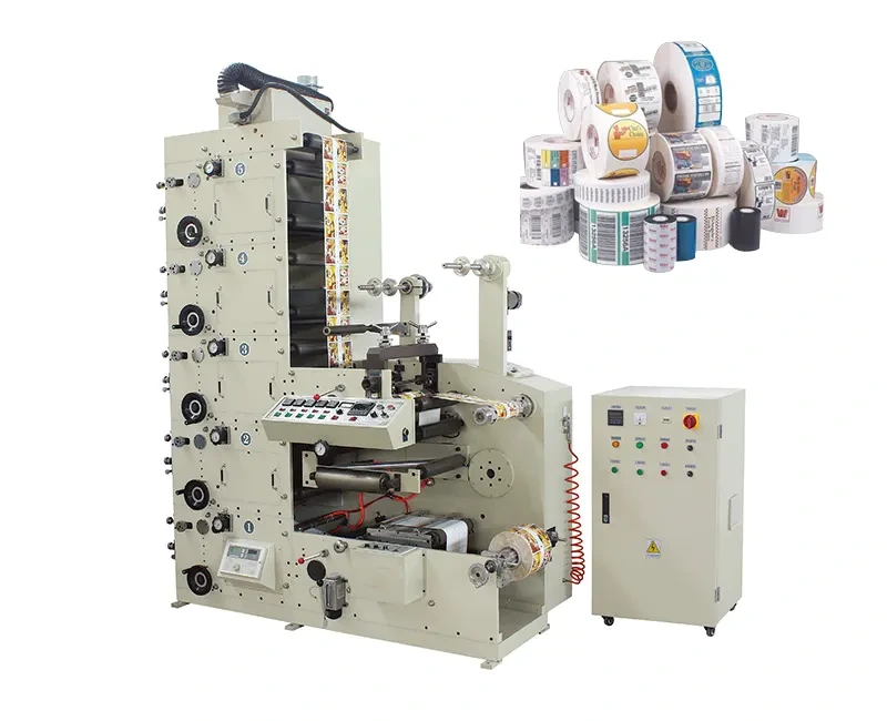 Label Paper Flexo Printing Machine with Slitter